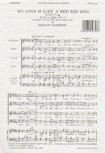 My Love Is Like A Red Red Rose (SATB)