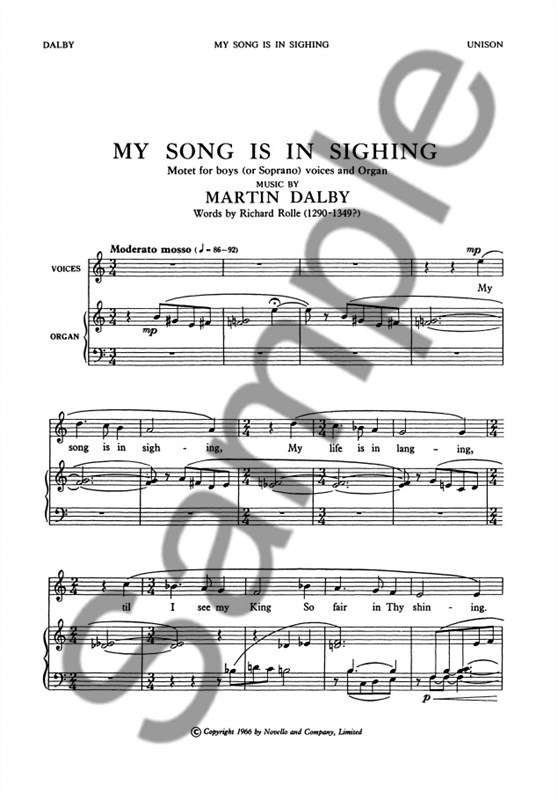Martin Dalby: My Song Is In Sighing