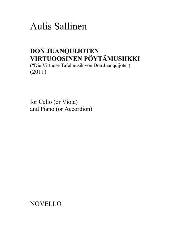 Aulis Sallinen: Don Juanquijoten Virtuoosinen Pöytämusiikki (Die Virtuose Tafelmusik Von Don Juanquijote)