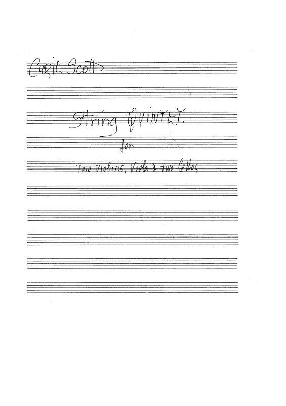 Cyril Scott: String Quintet for Two Violins, Viola, Two Cellos