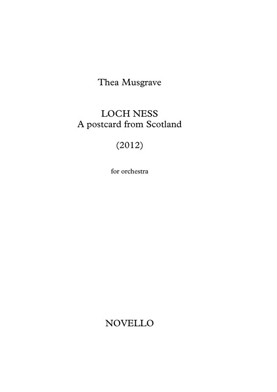 Thea Musgrave: Loch Ness - A Postcard From Scotland (Study Score)