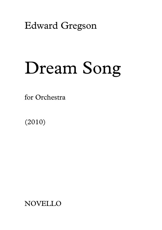 Edward Gregson: Dream Song (Score)