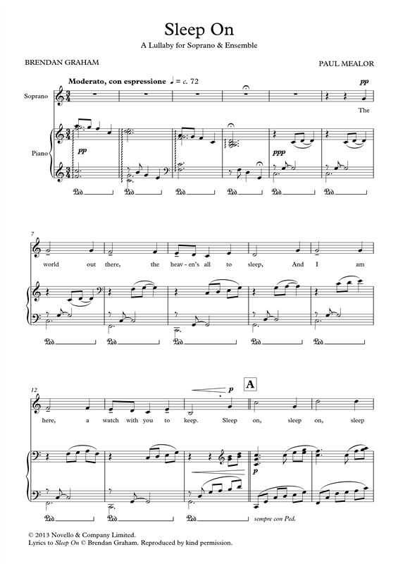 Paul Mealor: Sleep On (Vocal Score)