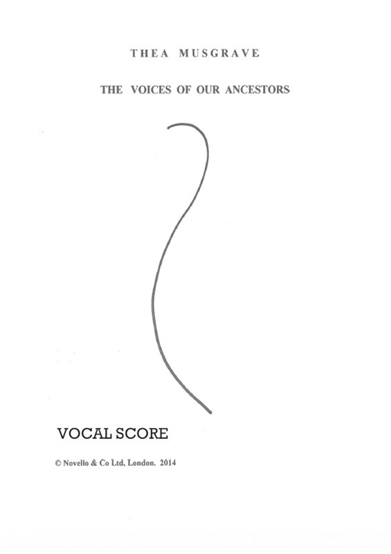 Thea Musgrave: The Voices Of Our Ancestors (Vocal Score)