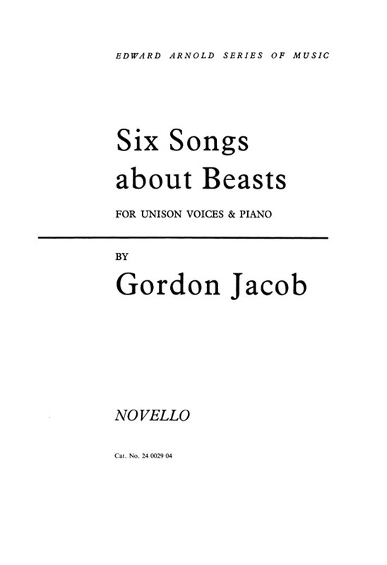 Jacob: Six Songs About Beasts for Unison Voices