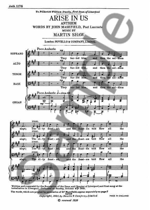 Martin Shaw: Arise In Us