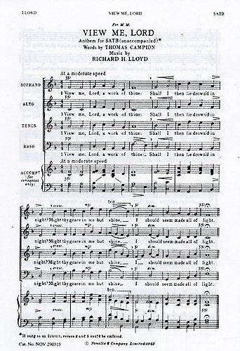 Richard H. Lloyd: View Me Lord
