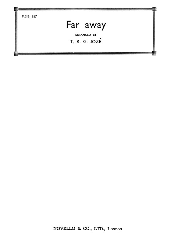 Joze T Far Away Satb/Accompaniament
