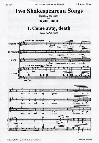 John Hind: Two Shakespearean Songs