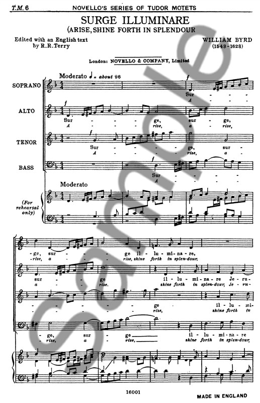 Byrd, W Surge Illuminare Satb/Accomp