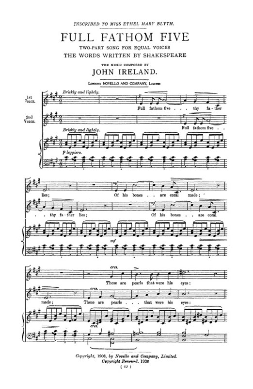 John Ireland: Full Fathom Five