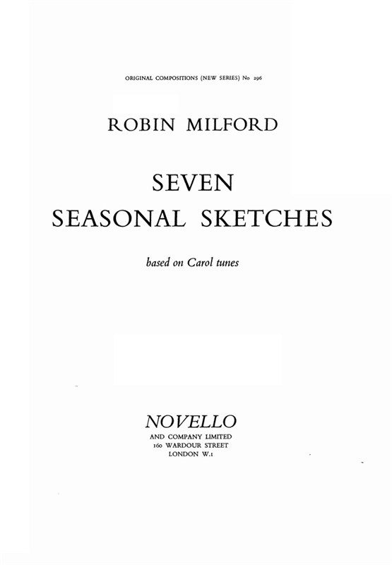 Milford: Seven Seasonal Sketches For Organ