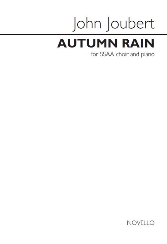 Joubert: Autumn Rain (Vocal Score)