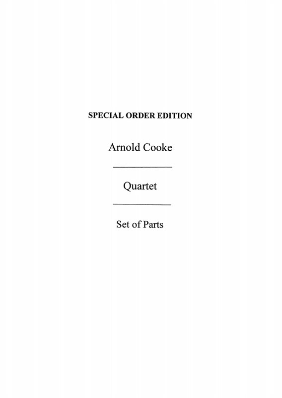 Cooke: Quartet (Parts)