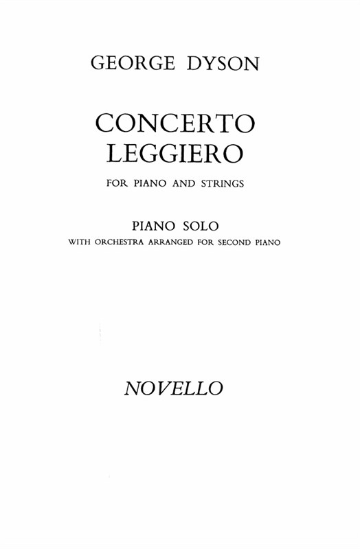 George Dyson: Concerto Leggiero (Piano Solo Part)