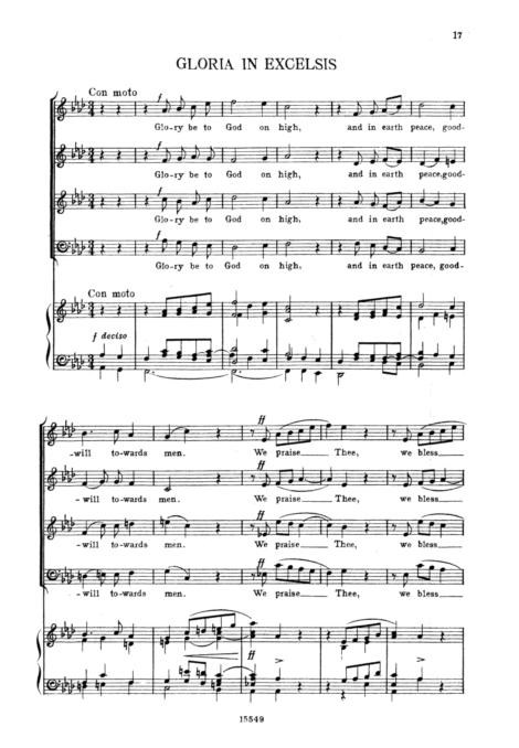WADELY FW HOLY COMMUNION IN F MINOR SATB & ORGAN CHORAL