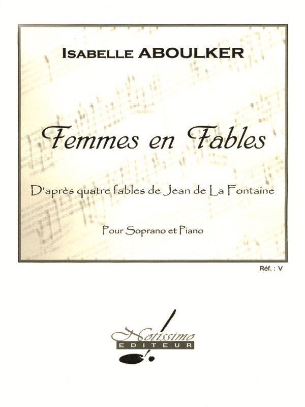 Aboulker La Fontaine Femmes En Fables Voice & Piano Book