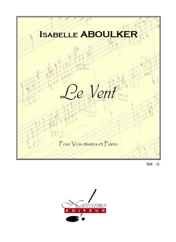 Aboulker Verhaeren Vent Choeur 4 Voix Mixtes Smstb A Cappella