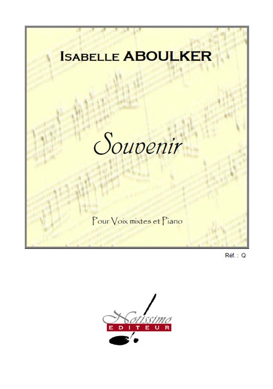 Aboulker Guillevic Souvenir Satb A Cappella Choral