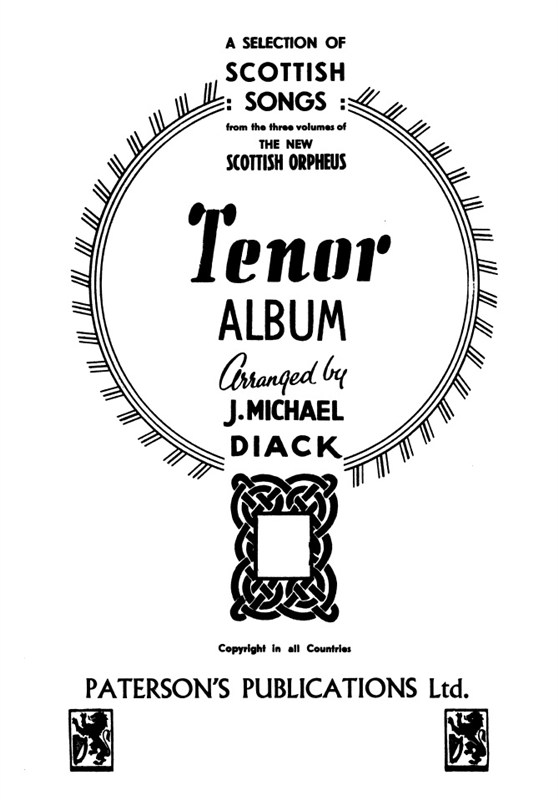 New Scottish Orpheus Tenor And Piano