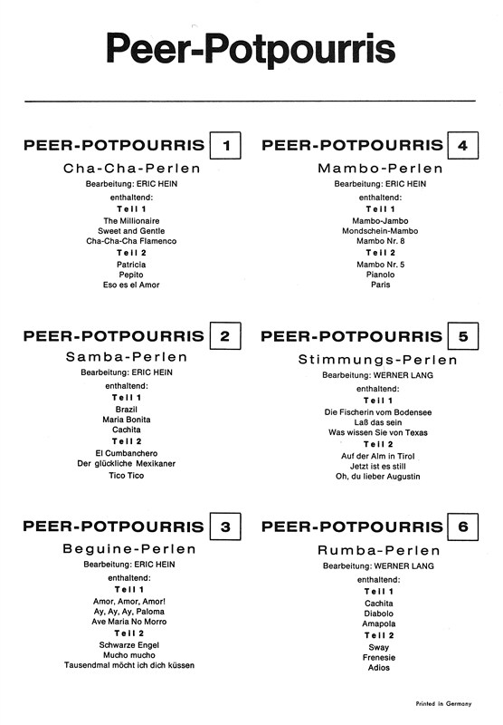 PEER-POTPOURRIS 6 RUMBA-PERLEN BK