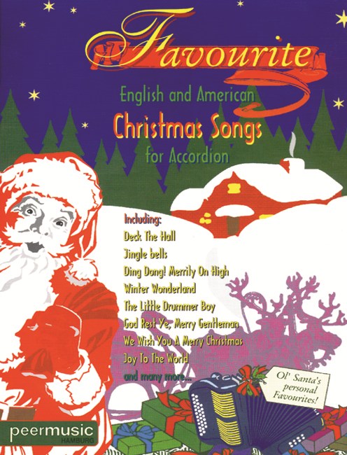 FAVOURITE ENGLISH AND AMERICAN CHRISTMAS SONGS SONGBOOK AKKORDION