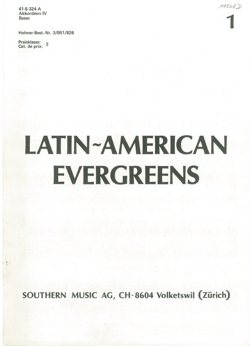 LATIN-AMERICAN EVERGREENS AKK 4 BASSO PART