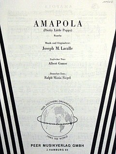 AMAPOLA SINGLE SHEET FOR VOICE AND PIANO