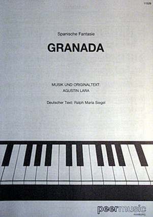 LARA AUGUSTIN GRANADA SINGLE SHEET FOR VOICE AND PIANO SPANISH