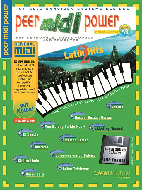 PEER MIDI POWER VOL 13 LATIN HITS 2 PV BK/MIDI DISC