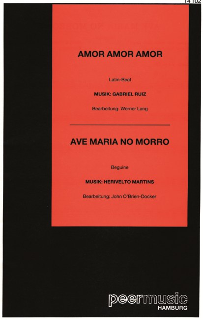 AMOR AMOR AMOR AVE MARIA MORRO BK BND SC/PTS
