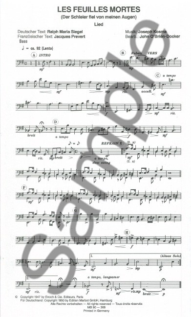 FEUILLES MORTES PARIS CANAILLE BK BND PTS XL SET