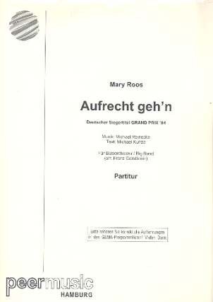 REINECKE KUNZE AUFRECHT GEHN BIG BAND SCORE/PTS BK
