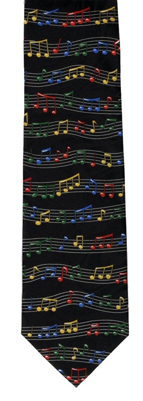 Polyester Tie: Notes And Staves