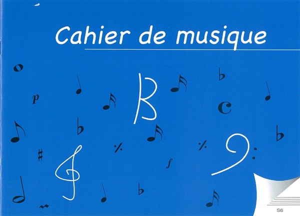 Cahier De Musique À 6 Portées (Double Page)