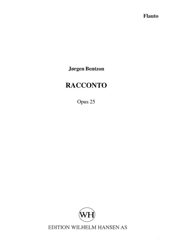 Jørgen Bentzon: Racconto, Op. 25 (Parts)