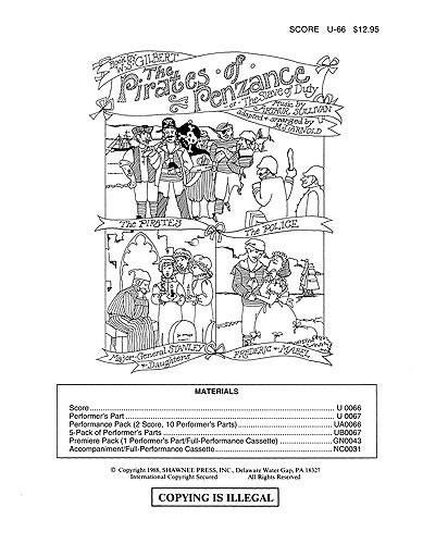 Gilbert And Sullivan: The Pirates Of Penzance - Performance Pack (2 Scores and 10 Parts)