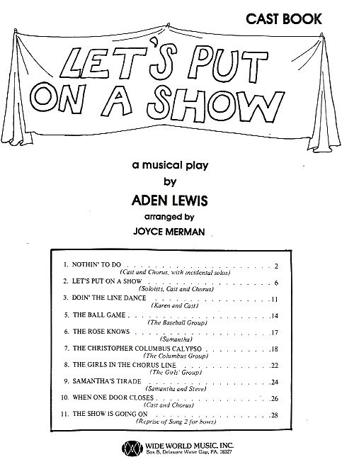 Let?s Put On A Show Performer?s Part