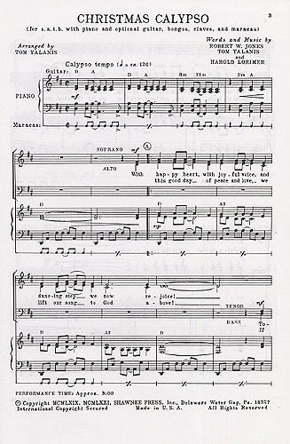 Jones/Yalanis/Lorimer: Christmas Calypso