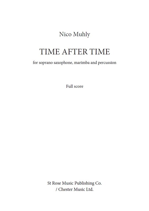 Nico Muhly: Time After Time (Score)