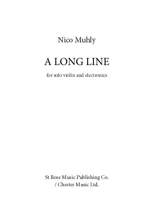 Nico Muhly: A Long Line
