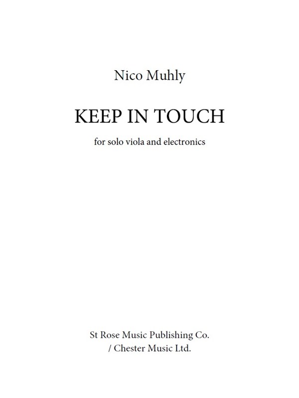 Nico Muhly: Keep In Touch