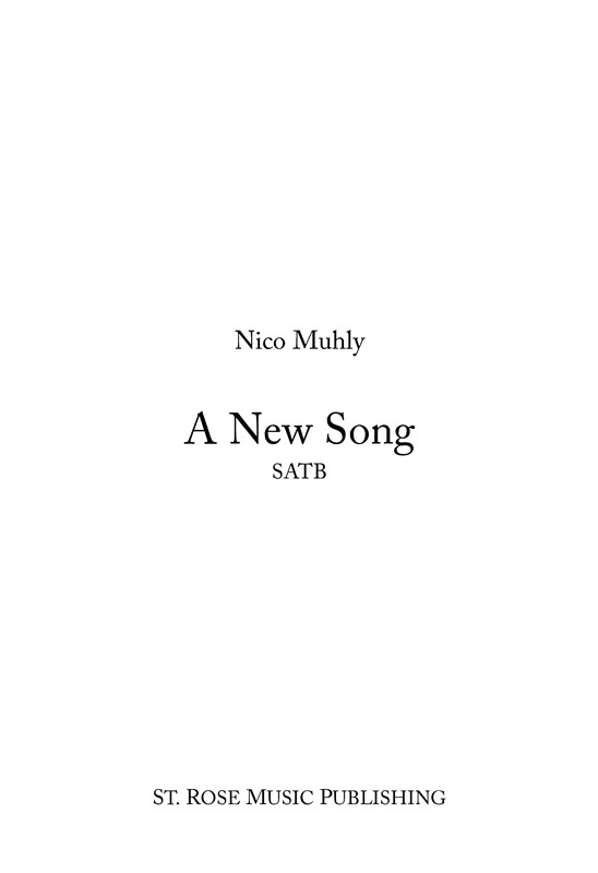 Nico Muhly: A New Song