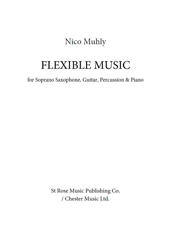 Nico Muhly: Flexible Music (Score/Parts)