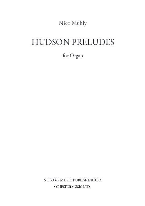 Nico Muhly: Hudson Preludes