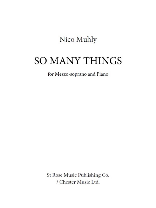 Nico Muhly: So Many Things