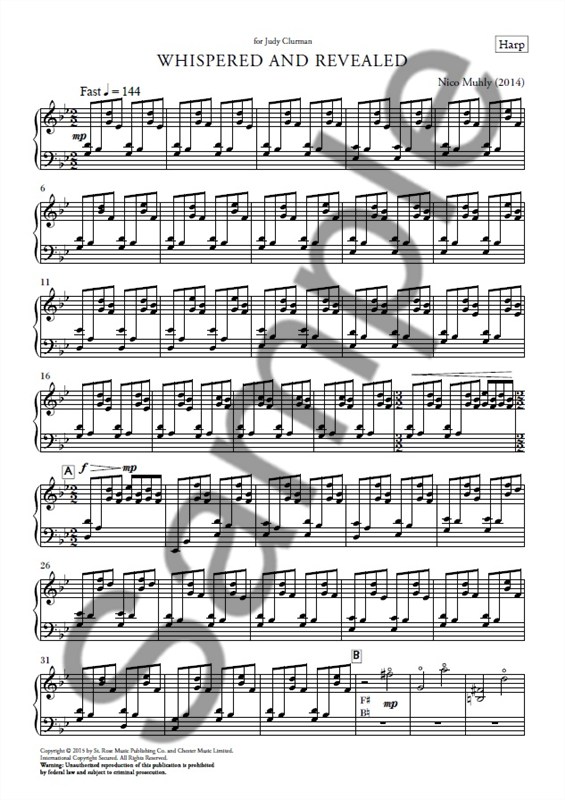 Nico Muhly: Whispered And Revealed (Harp Part)
