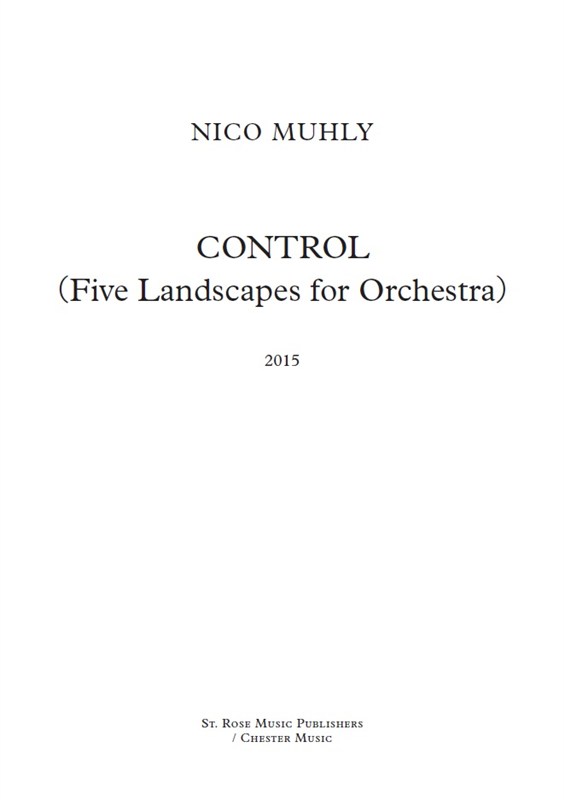Nico Muhly: Control (Five Landscapes For Orchestra) (Full Score)