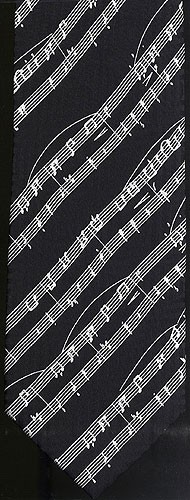 Silk Tie: Sheet Music (Black)