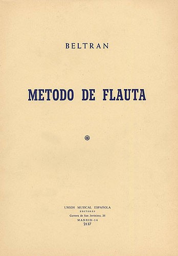 J.M. Beltran: Metodo De Flauta